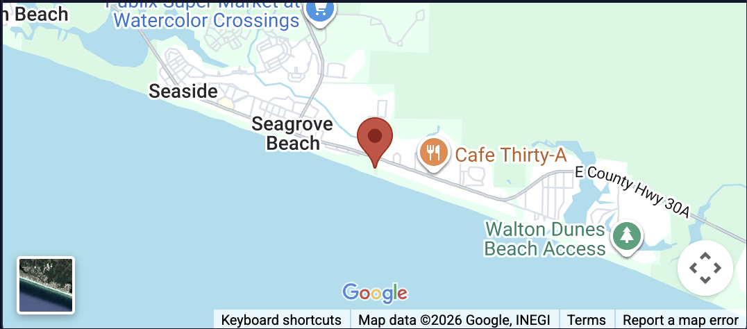 Map screenshot for Seagrove and Seaside public night area